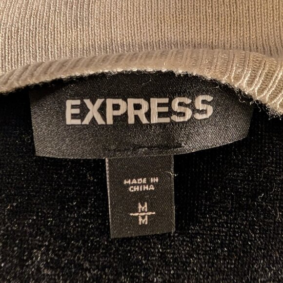 Express Sweater Top with Sheer Lace Sleeves - Picture 4 of 5